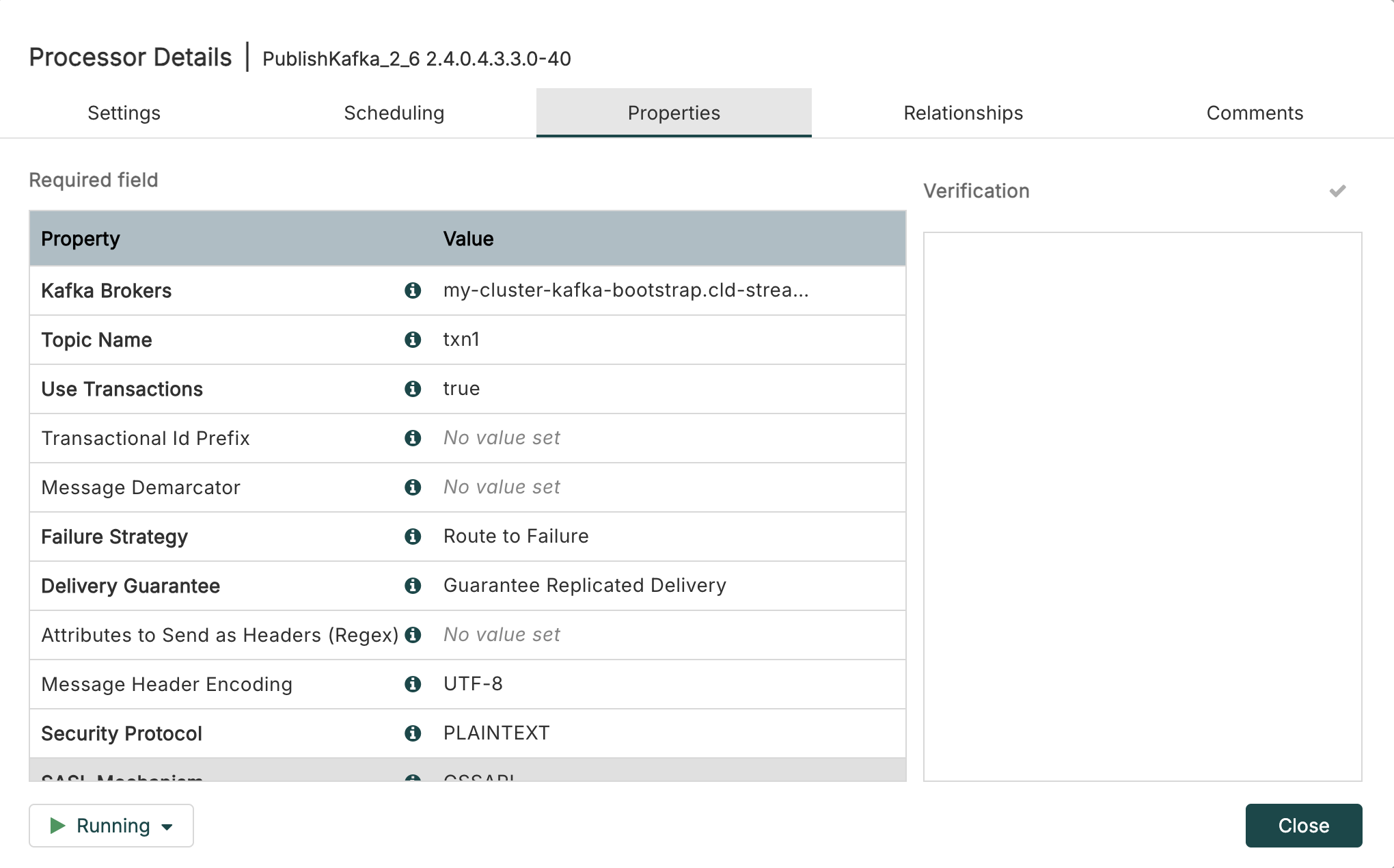 NiFi Flow PublishKafka_2_6